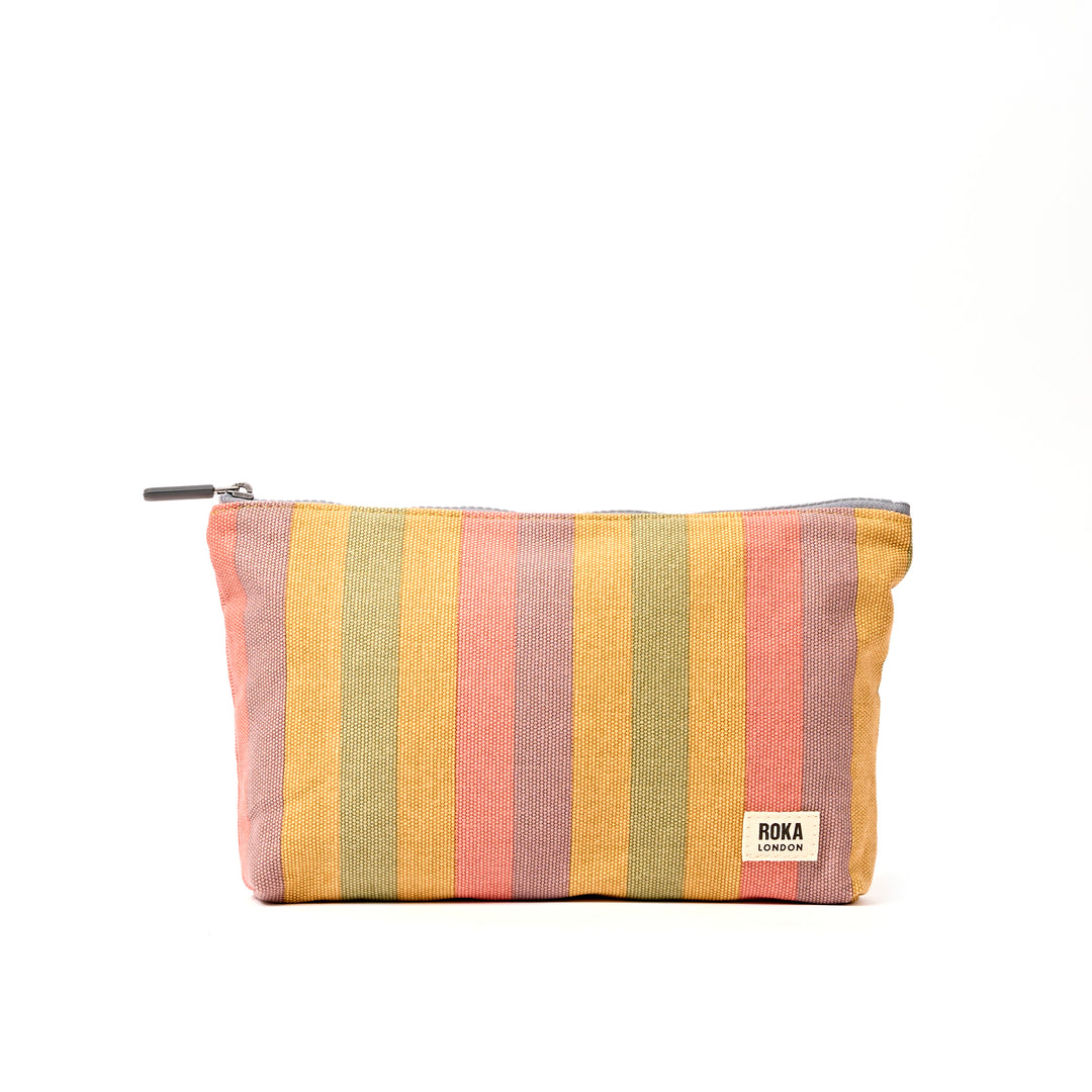 Maida Vale Pouch in Faded Multi Stripe