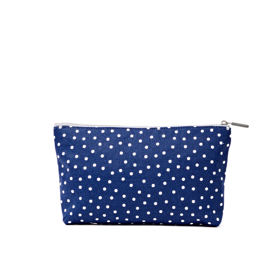 Maida Vale Pouch in Navy Polka