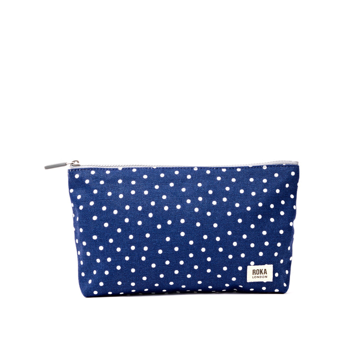 Maida Vale Pouch in Navy Polka