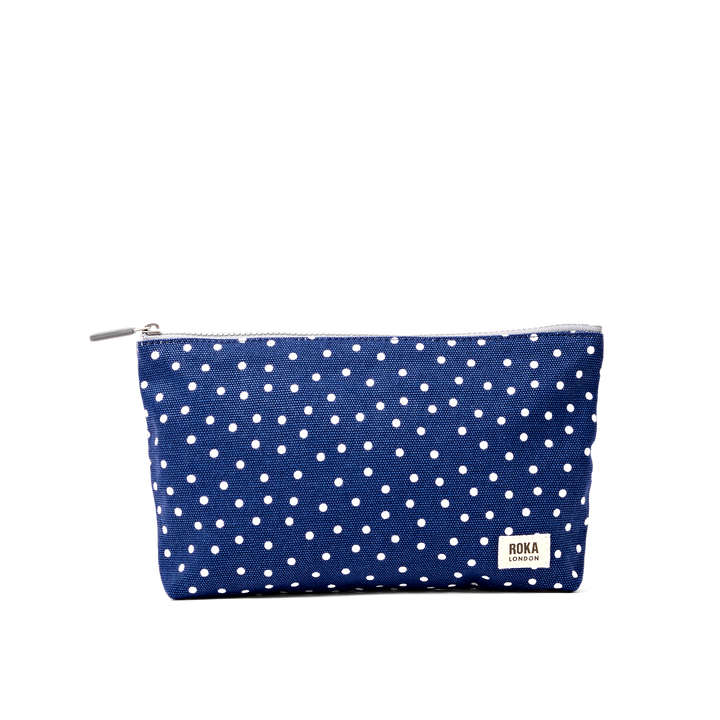 Maida Vale Pouch in Navy Polka