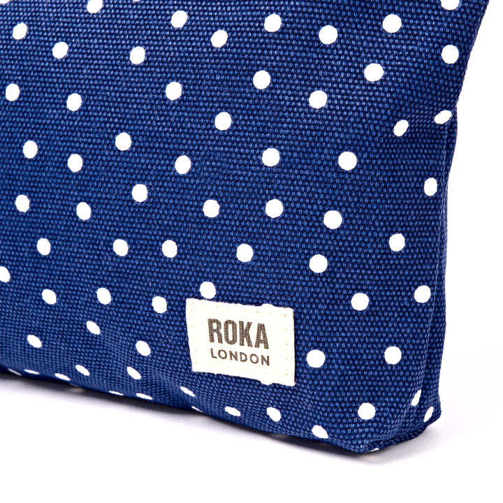 Maida Vale Pouch in Navy Polka