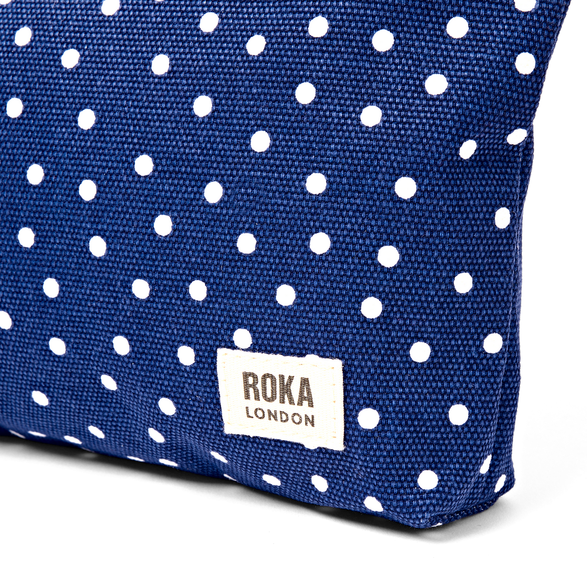 Maida Vale Pouch in Navy Polka