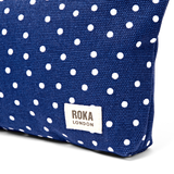 Maida Vale Pouch in Navy Polka