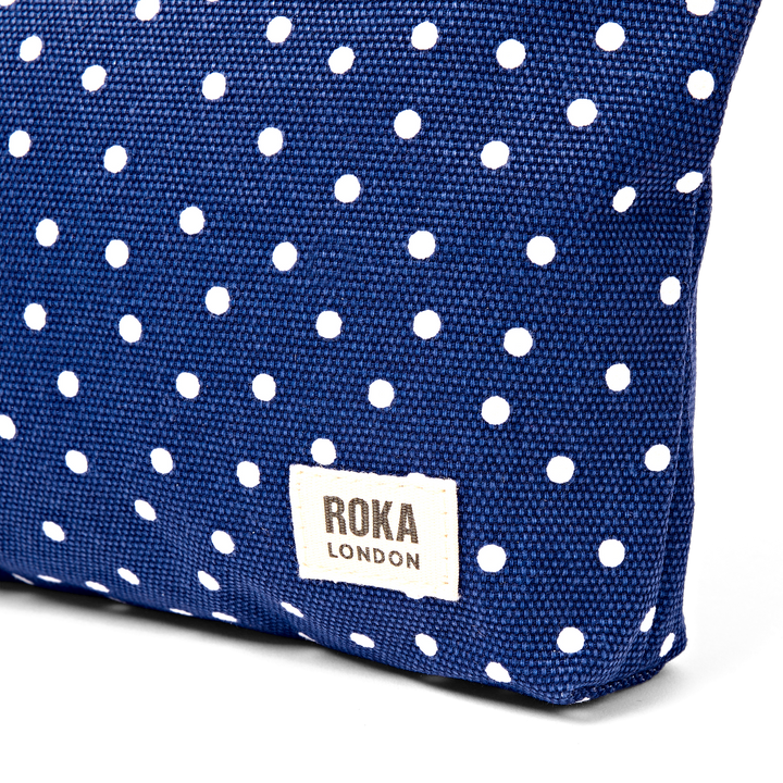 Maida Vale Pouch in Navy Polka