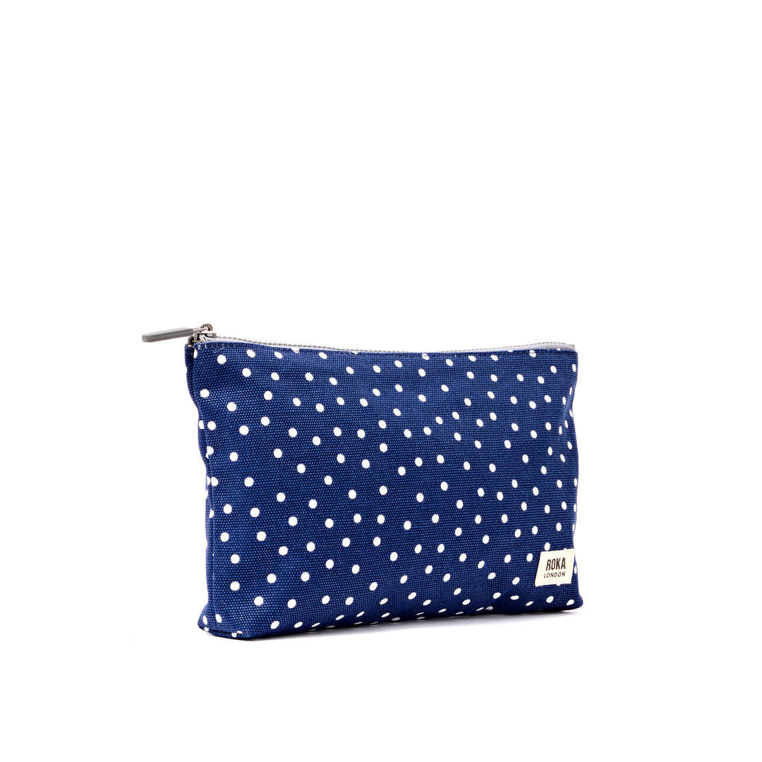 Maida Vale Pouch in Navy Polka