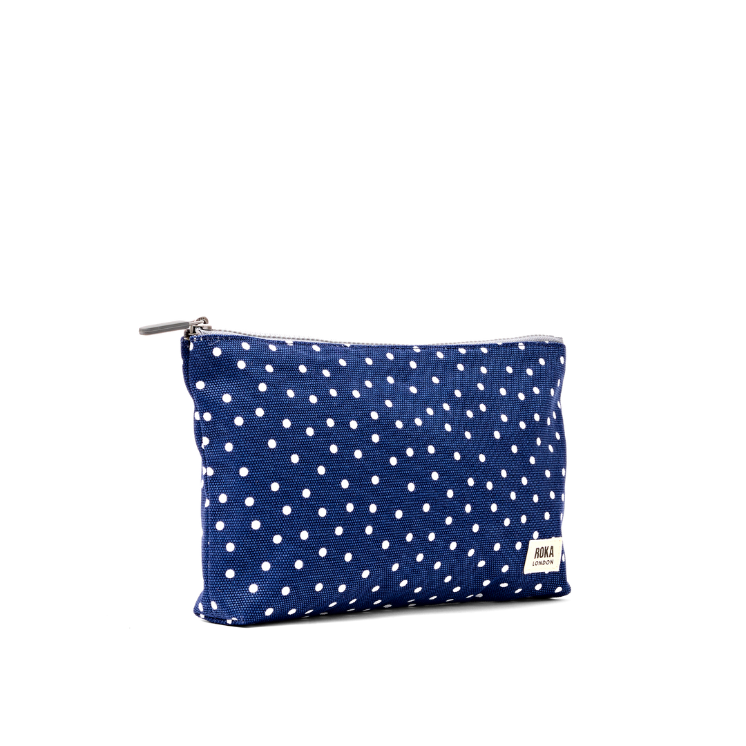 Maida Vale Pouch in Navy Polka