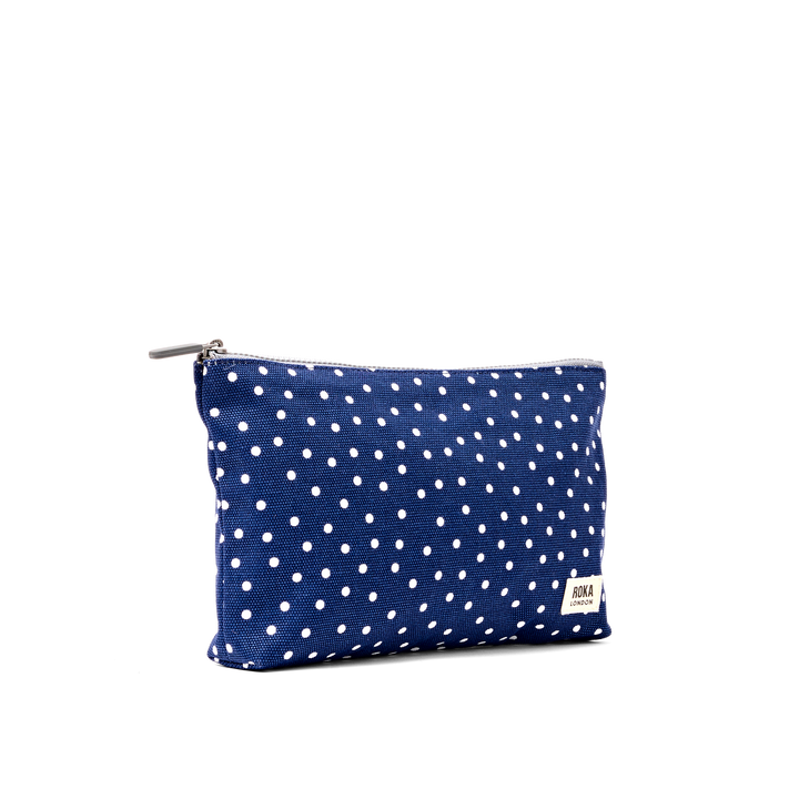 Maida Vale Pouch in Navy Polka