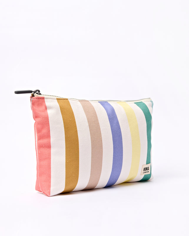 Maida Vale Pouch in Pastel Multi Stripe