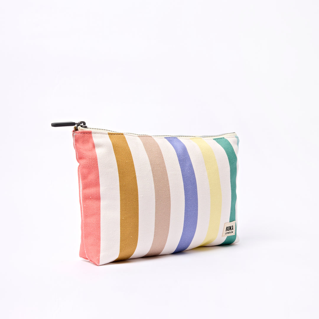 Maida Vale Pouch in Pastel Multi Stripe