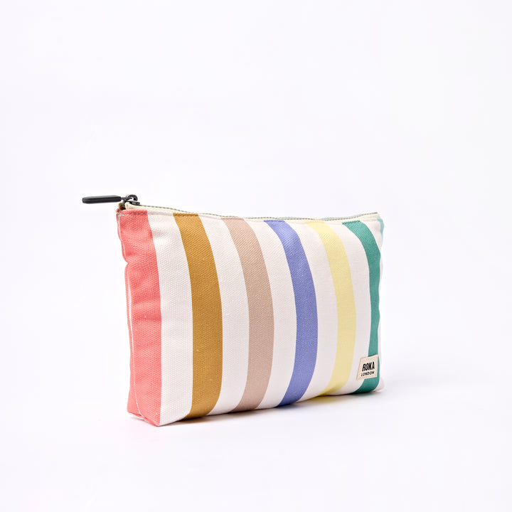 Maida Vale Pouch in Pastel Multi Stripe