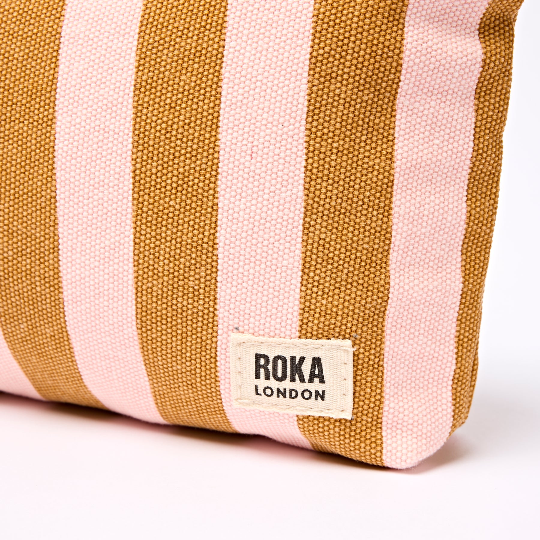 Rose Roka Maida Vale Rose Gold Stripe | Recycled Pouch | ROKA London