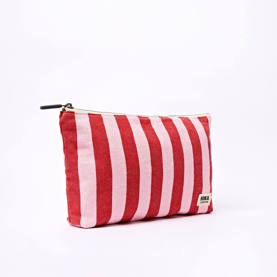 Maida Vale Pouch in Strawberry Stripe