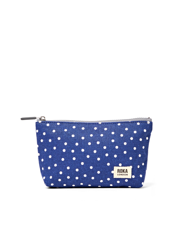 Maida Vale Pouch in Navy Polka