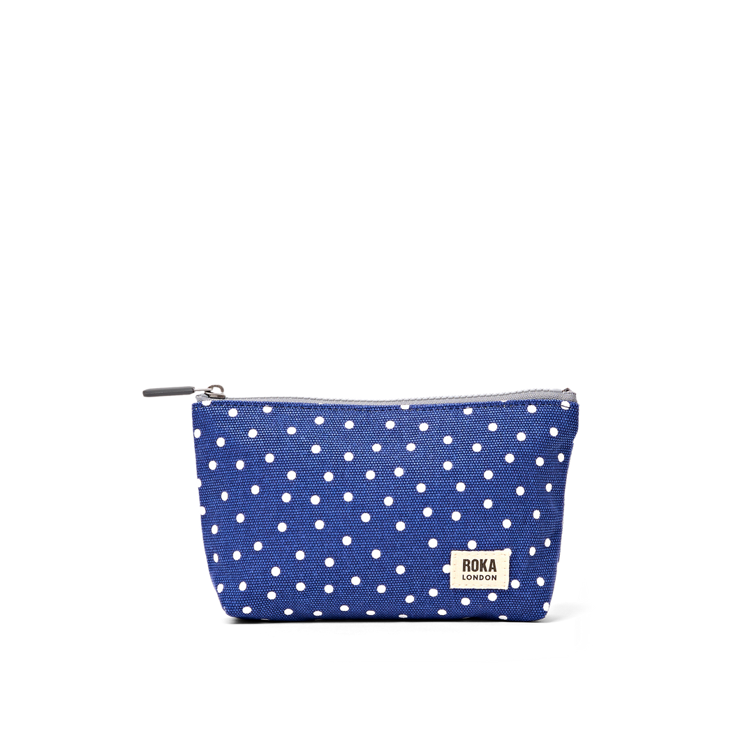 Maida Vale Pouch in Navy Polka