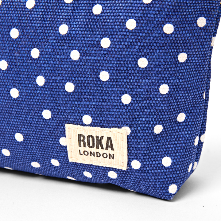 Maida Vale Pouch in Navy Polka