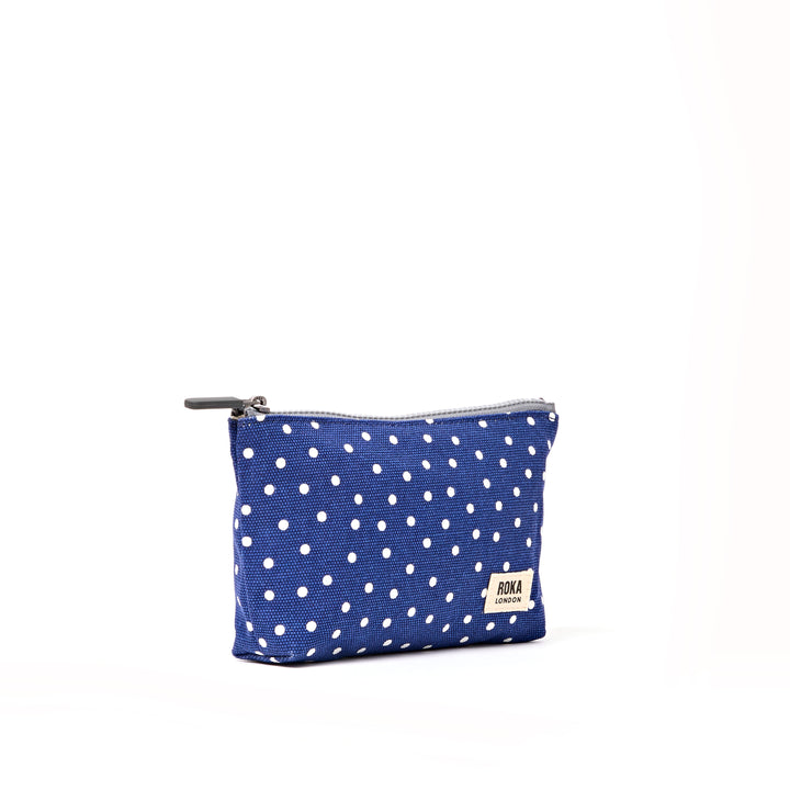 Maida Vale Pouch in Navy Polka