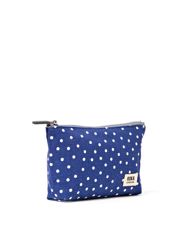 Maida Vale Pouch in Navy Polka