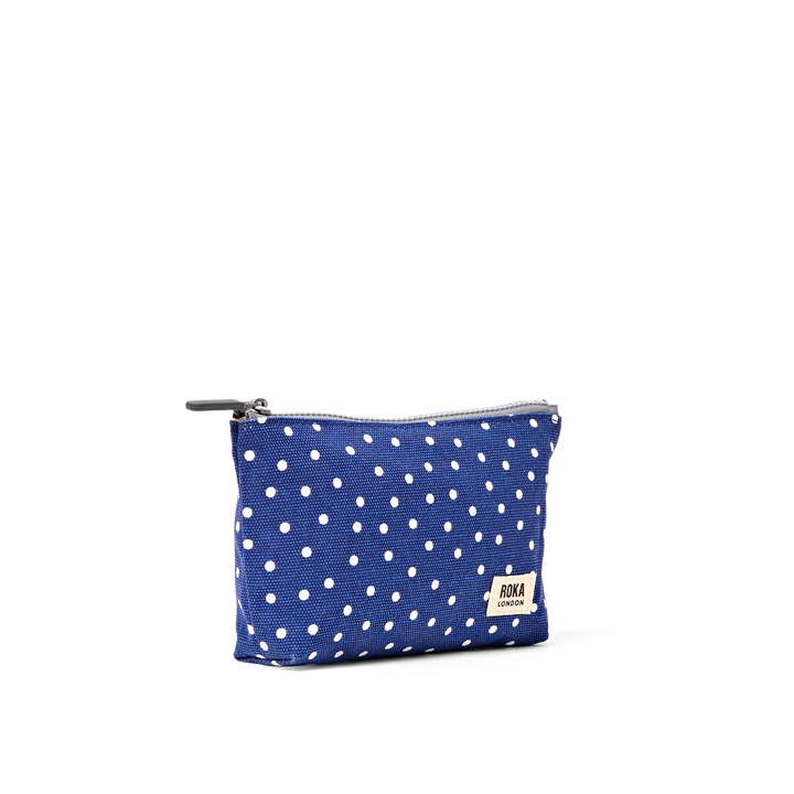 Maida Vale Pouch in Navy Polka