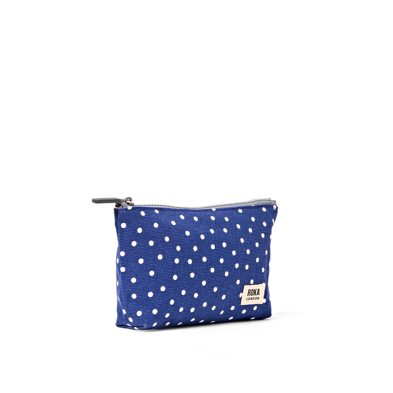 Maida Vale Pouch in Navy Polka