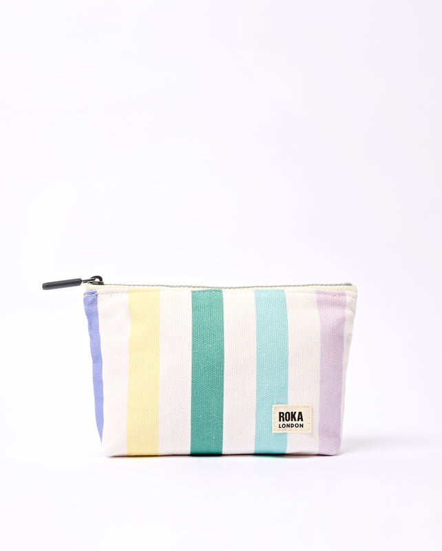 Maida Vale Pouch in Pastel Multi Stripe