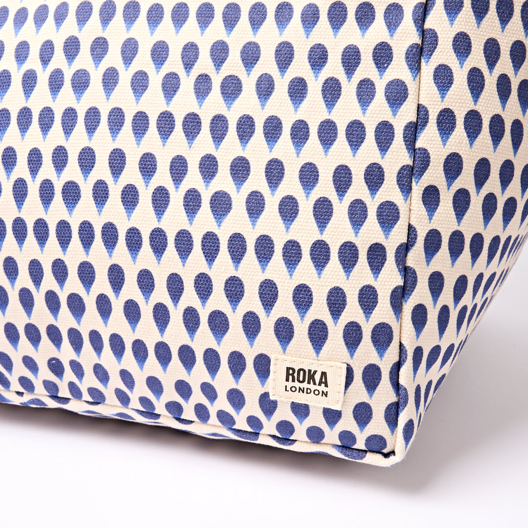 Marylebone Tote Bag in Denim Rain Indigo