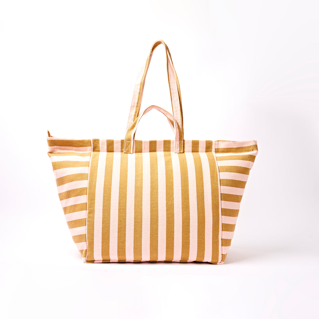 Marylebone Tote Bag in Rose Gold Stripe