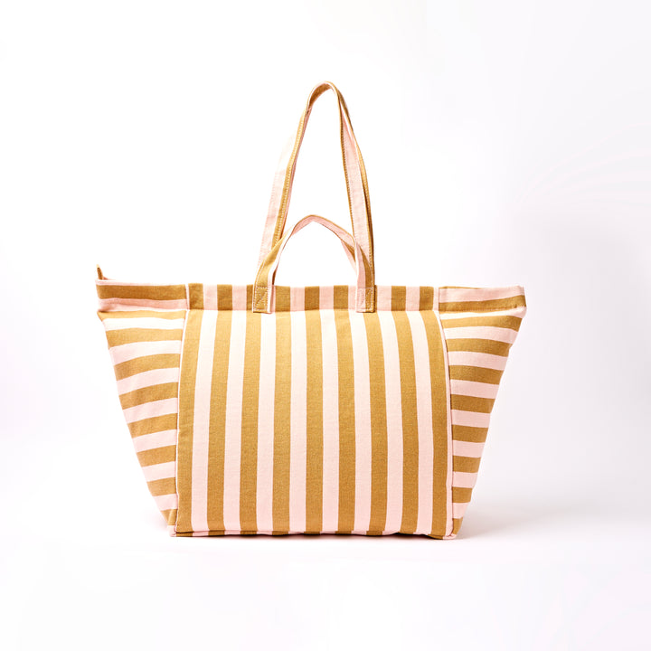 Marylebone Tote Bag in Rose Gold Stripe