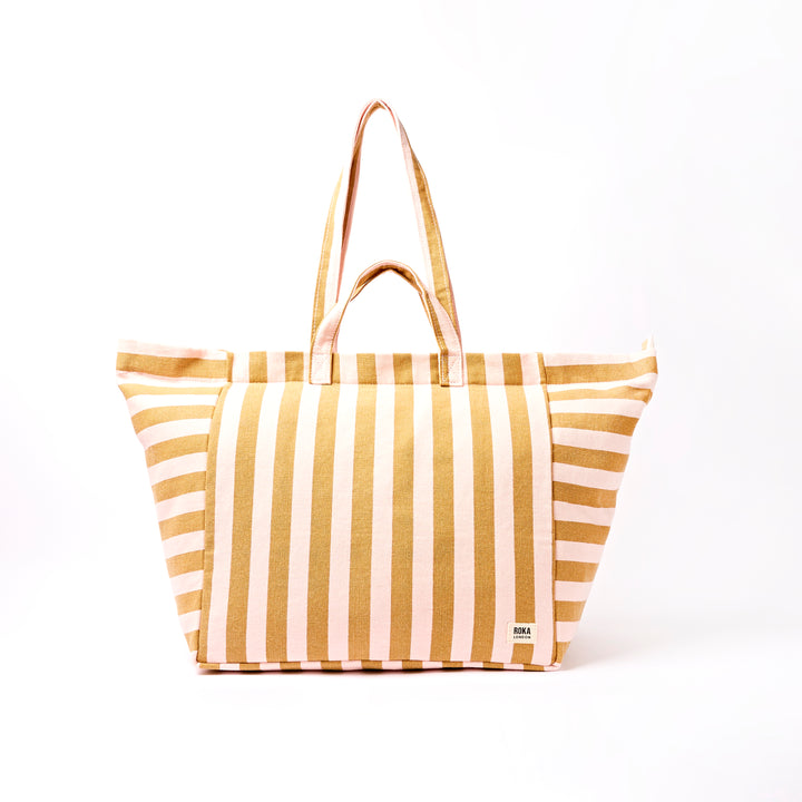 Marylebone Tote Bag in Rose Gold Stripe