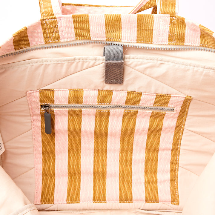 Marylebone Tote Bag in Rose Gold Stripe