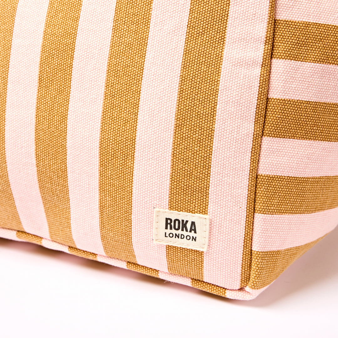 Marylebone Tote Bag in Rose Gold Stripe
