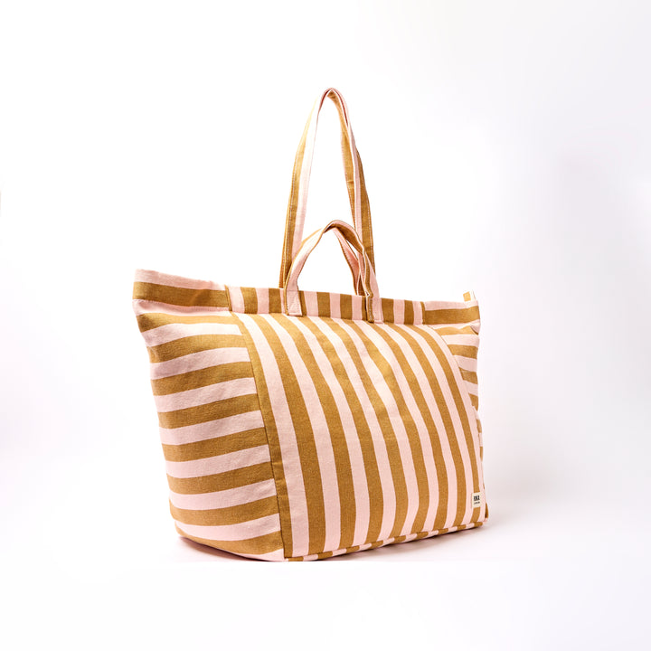 Marylebone Tote Bag in Rose Gold Stripe