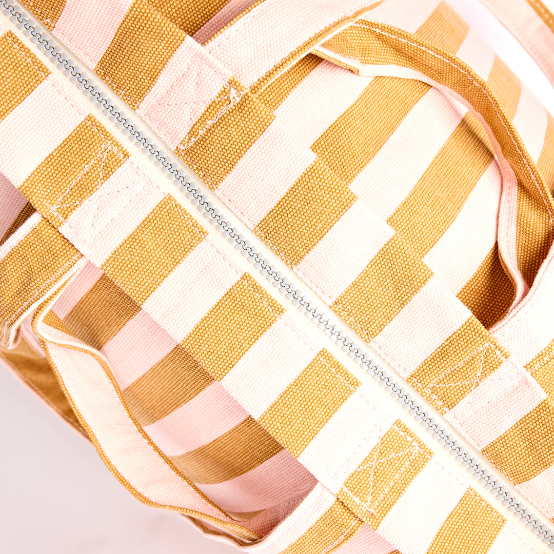 Marylebone Tote Bag in Rose Gold Stripe