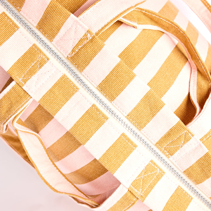 Marylebone Tote Bag in Rose Gold Stripe