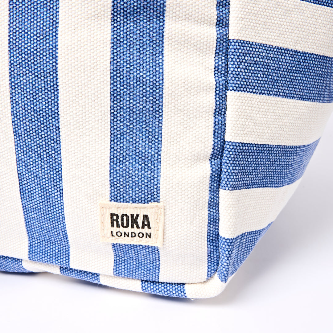 Marylebone Tote Bag in Denim Stripe