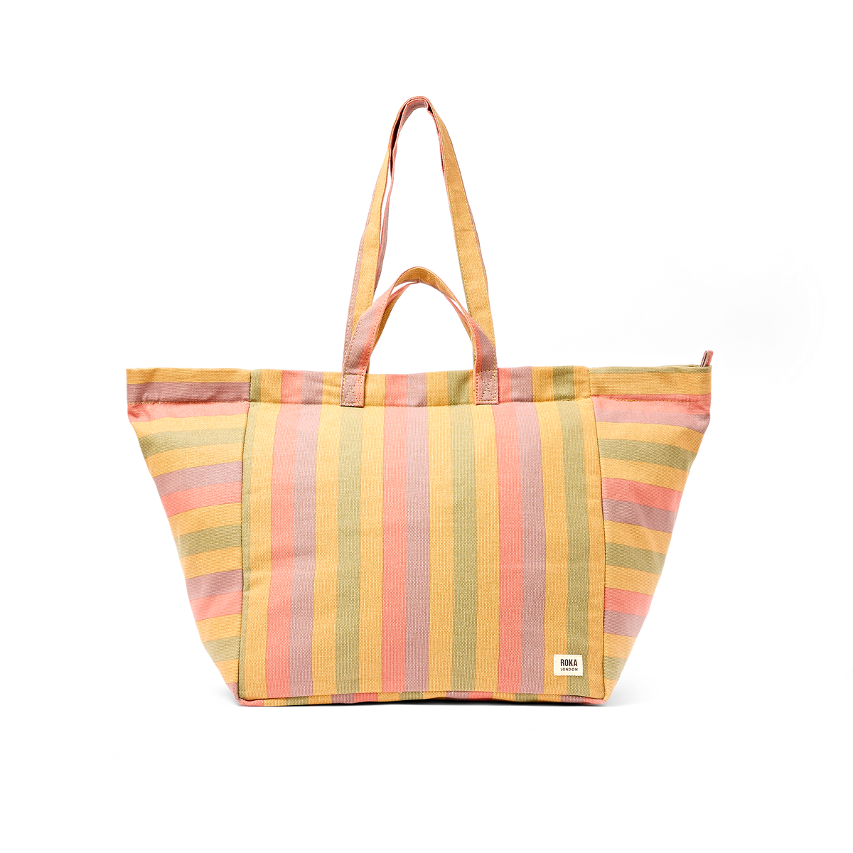 Marylebone Tote Bag in Faded Multi Stripe