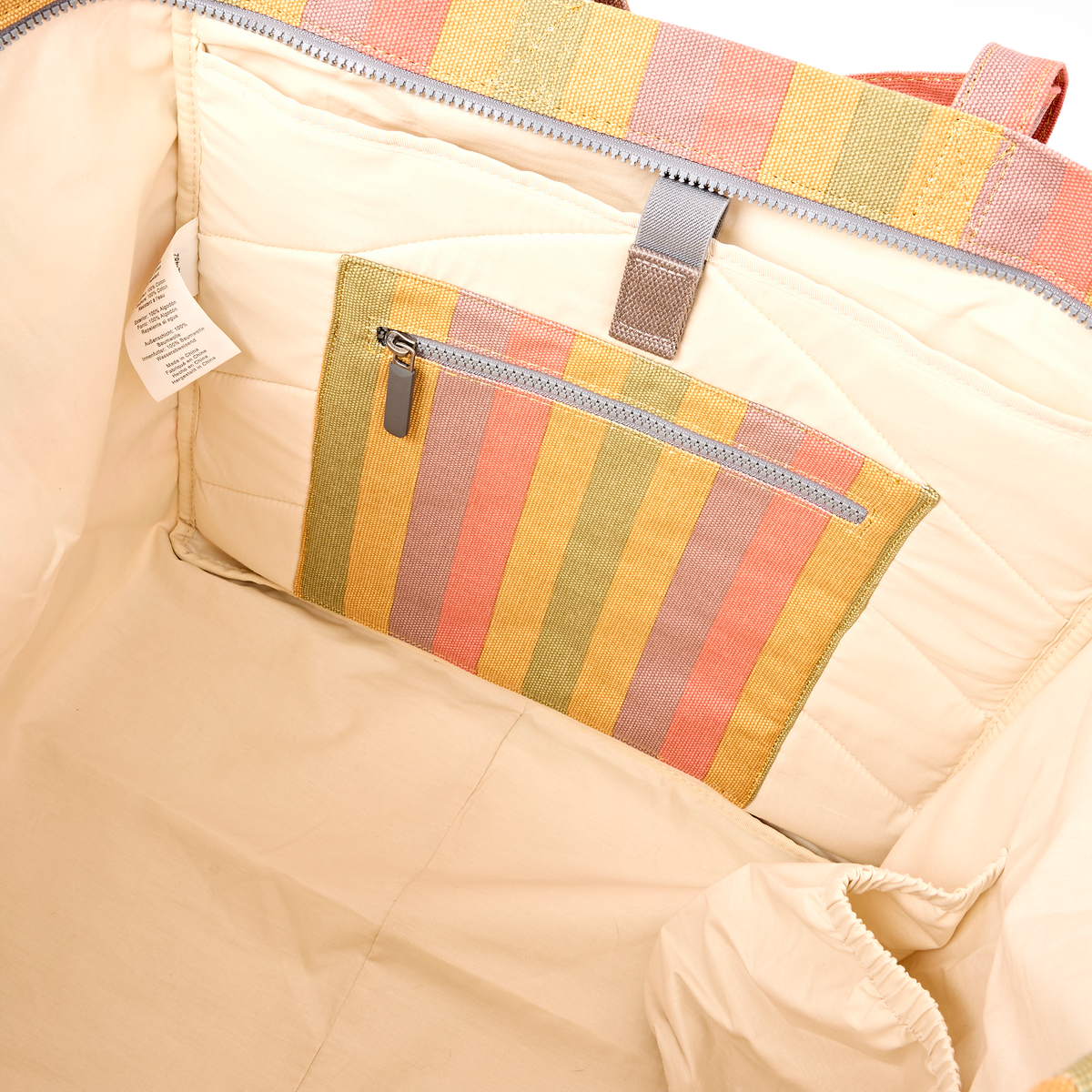 Marylebone Tote Bag in Faded Multi Stripe