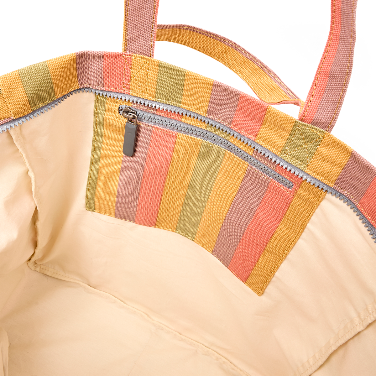 Marylebone Tote Bag in Faded Multi Stripe