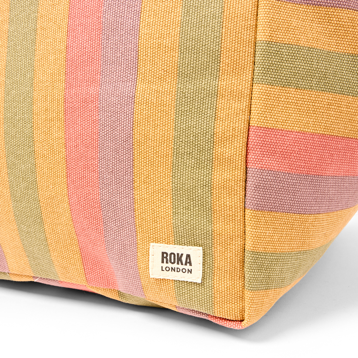 Marylebone Tote Bag in Faded Multi Stripe