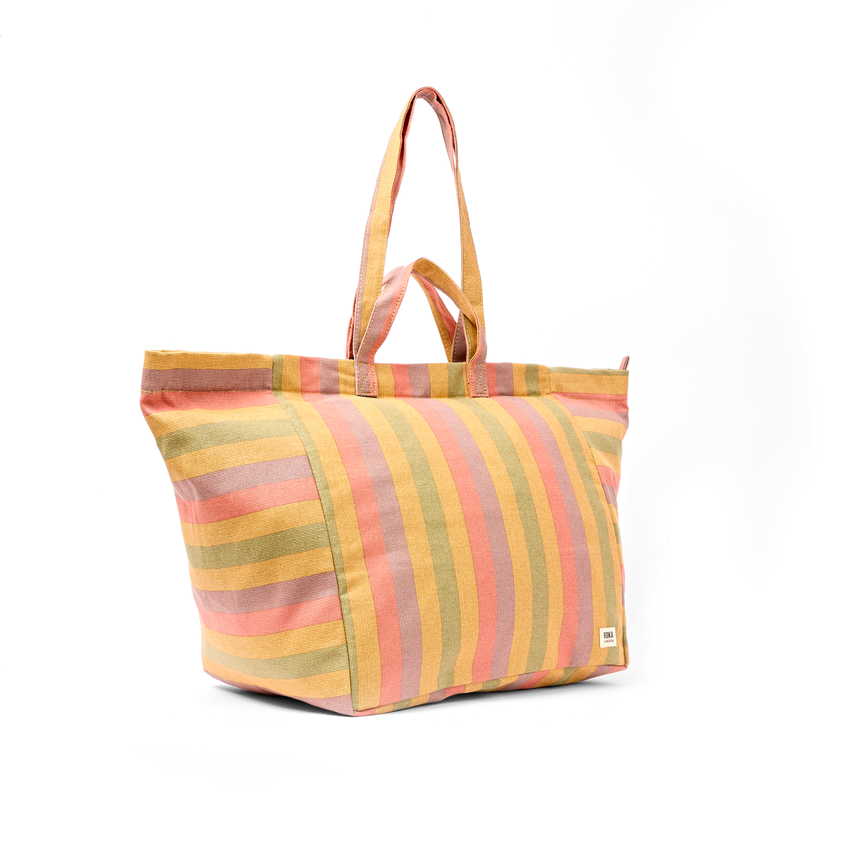 Marylebone Tote Bag in Faded Multi Stripe