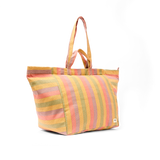 Marylebone Tote Bag in Faded Multi Stripe