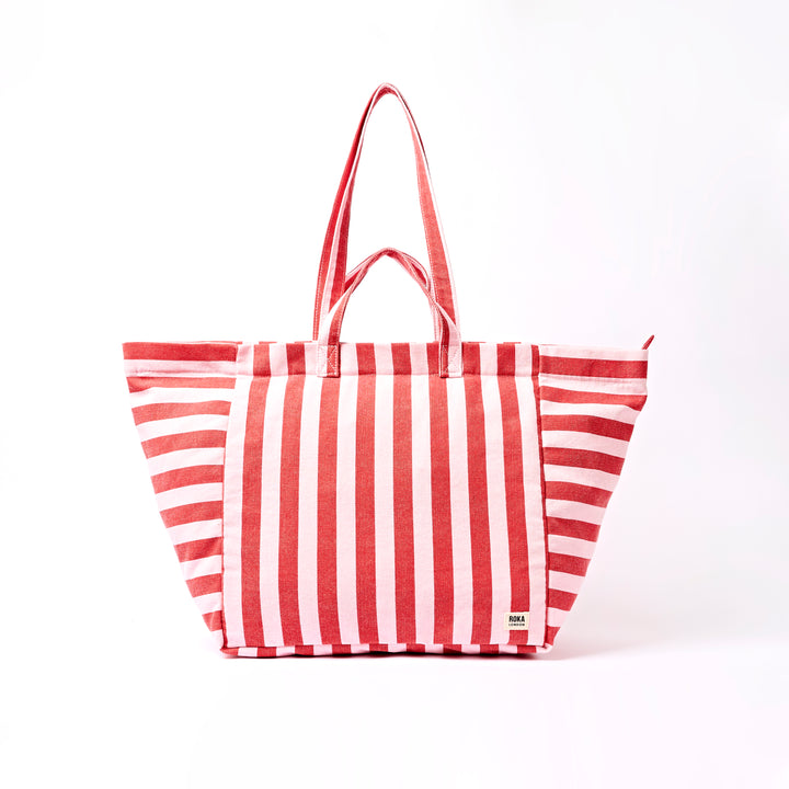 Marylebone Tote Bag in Strawberry Stripe