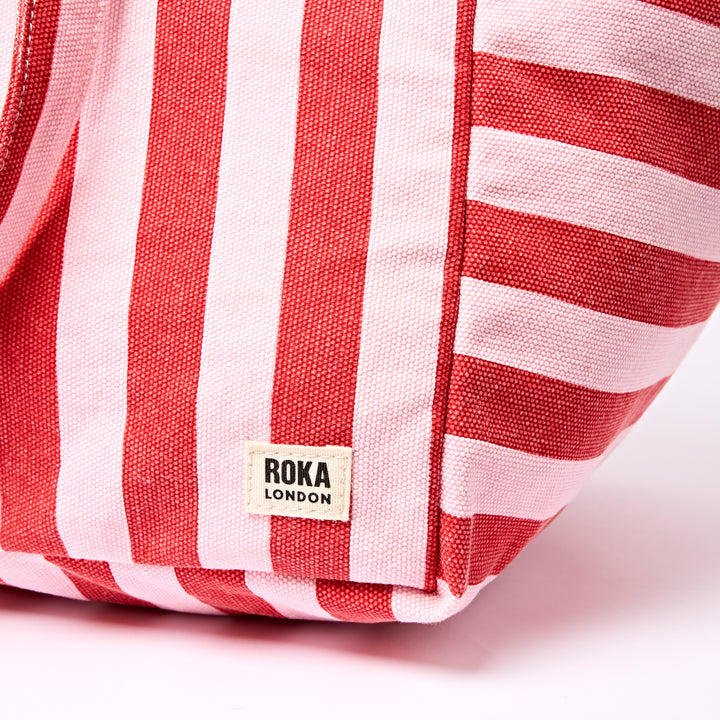 Marylebone Tote Bag in Strawberry Stripe