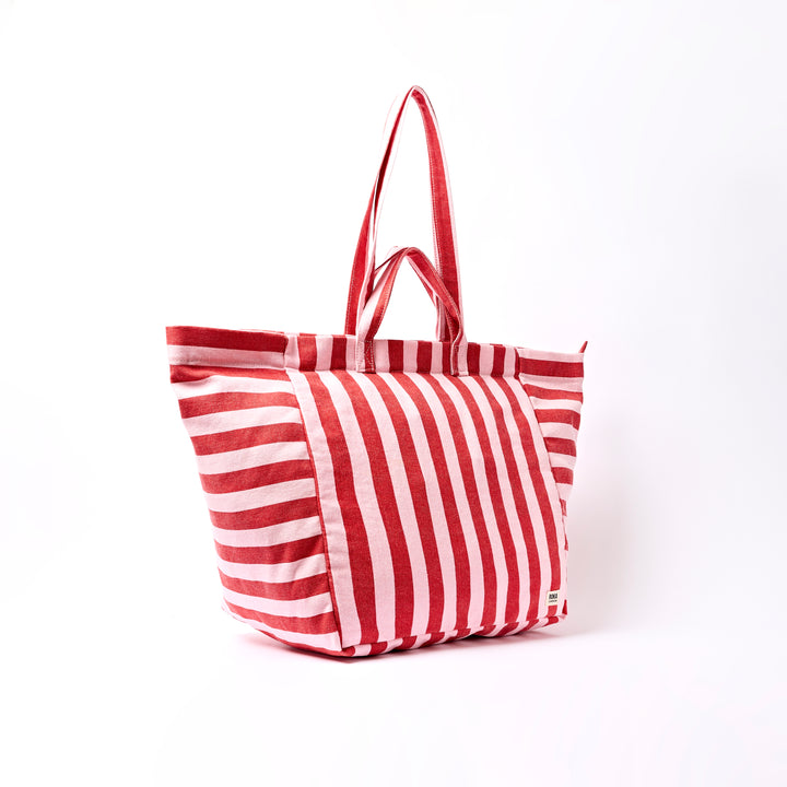 Marylebone Tote Bag in Strawberry Stripe