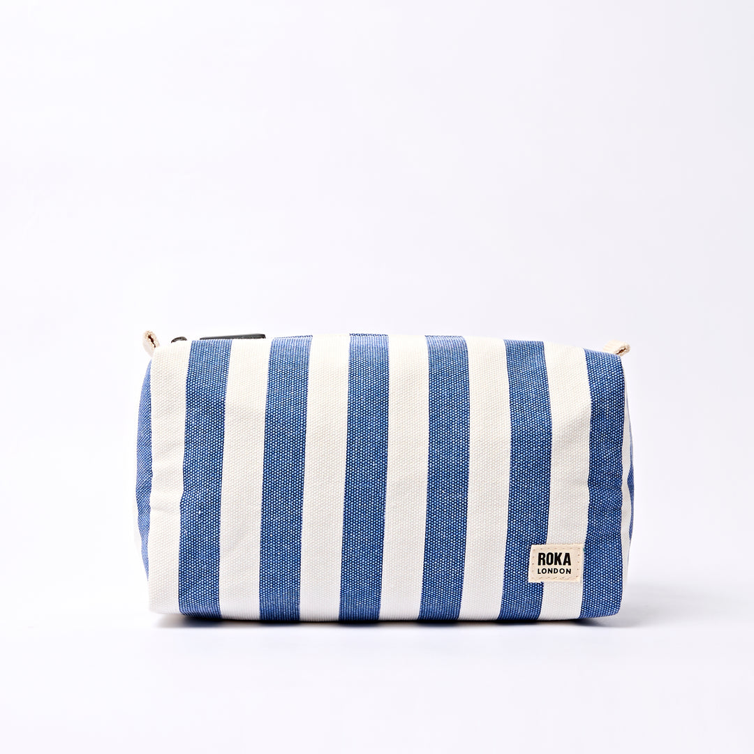 Mayfair Wash Bag in Denim Stripe
