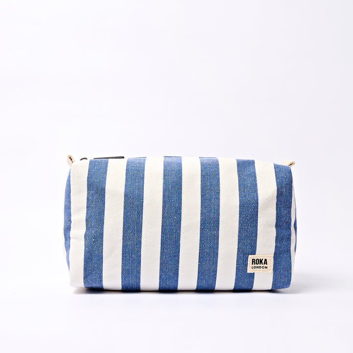 Mayfair Wash Bag in Denim Stripe