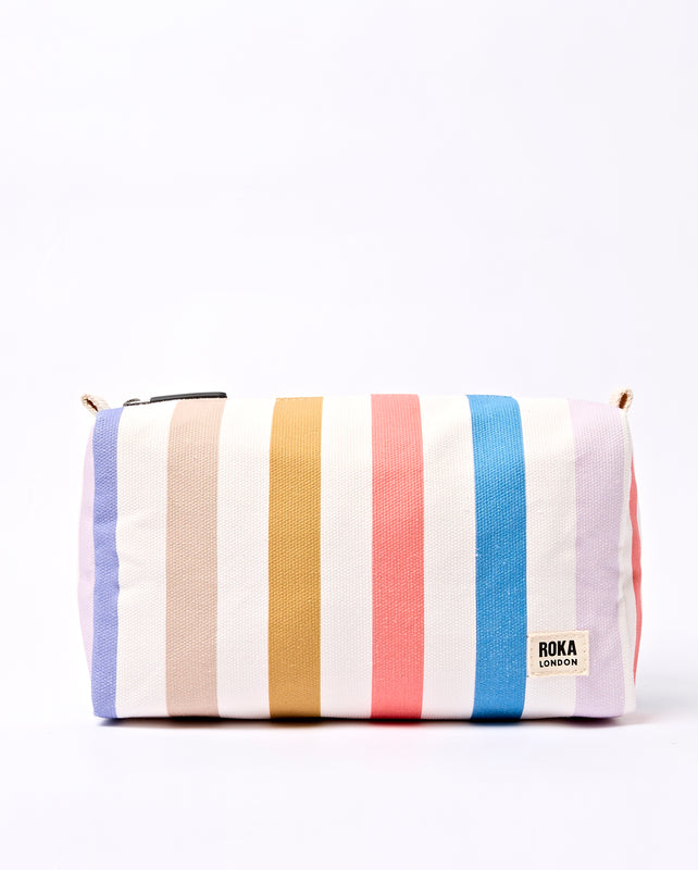 Maygrove Wash Bag in Pastel Multi Stripe