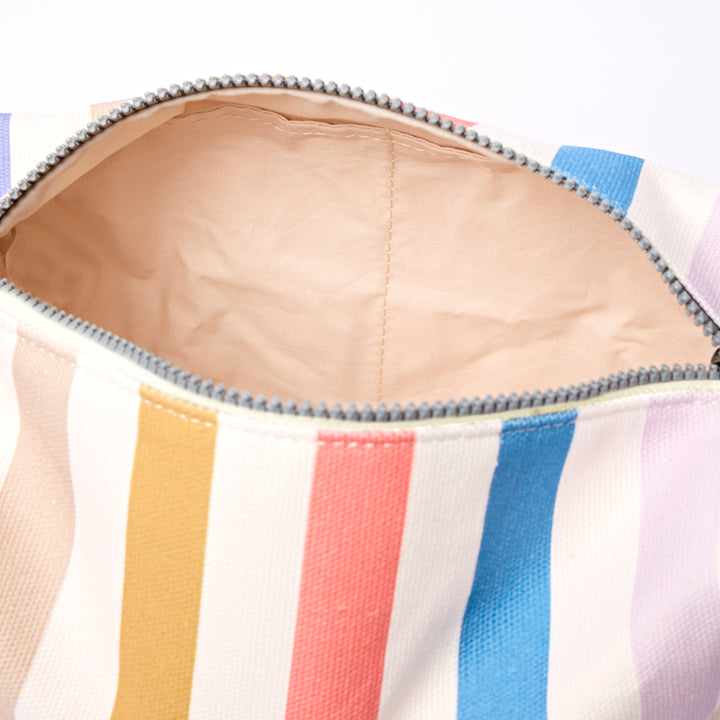 Mayfair Wash Bag in Pastel Multi Stripe