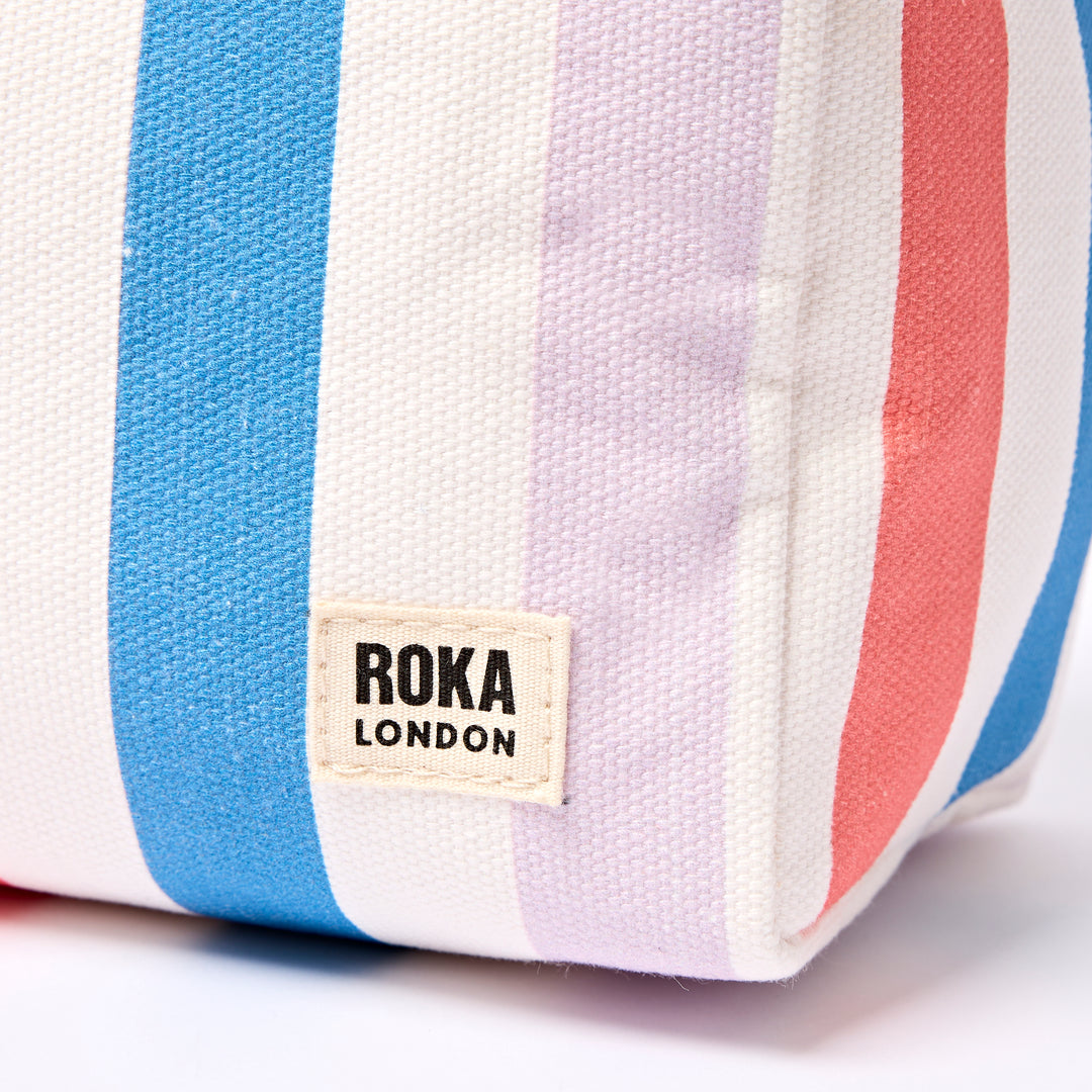Mayfair Wash Bag in Pastel Multi Stripe