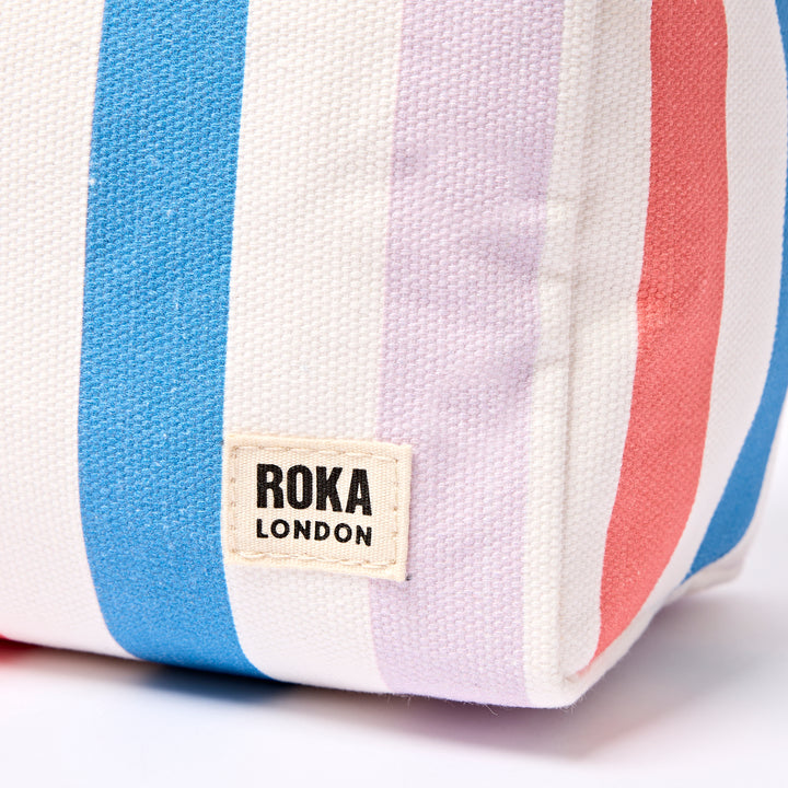 Mayfair Wash Bag in Pastel Multi Stripe