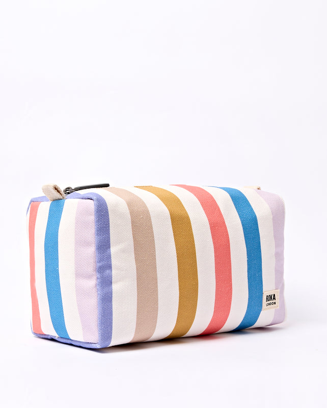 Maygrove Wash Bag in Pastel Multi Stripe